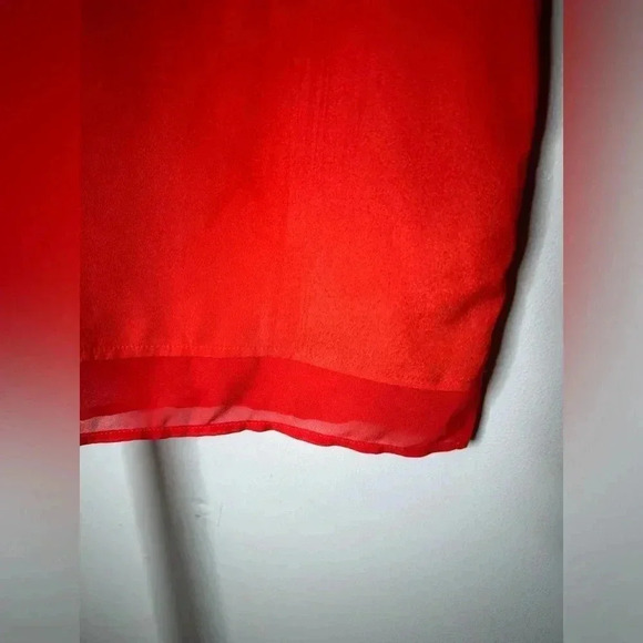 ❤️DKNY NWOT Coral Sheer V neck top small - Picture 3 of 7